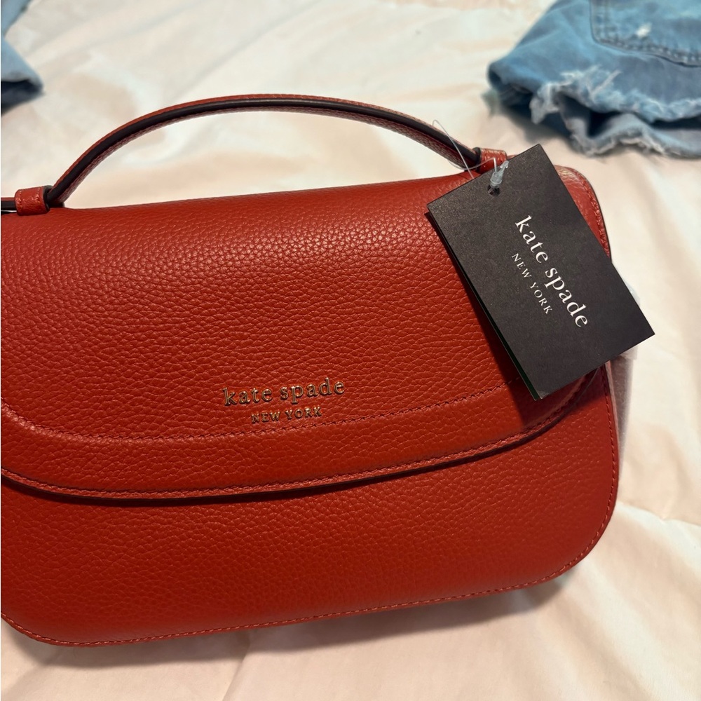 Kate Spade Orange Leather Shoulder Bag